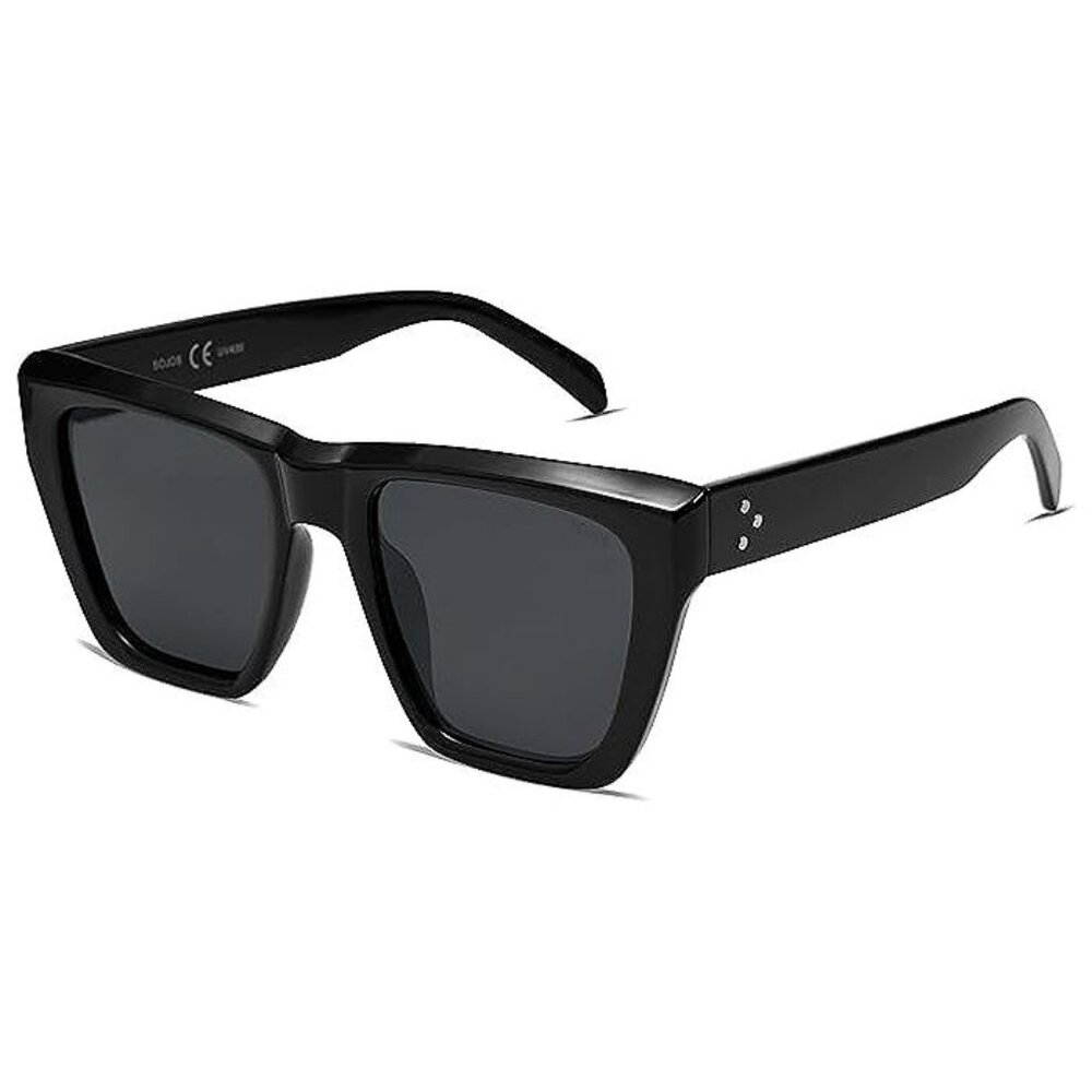 Fashion Oversized Square Polarized Sunglasses , Black